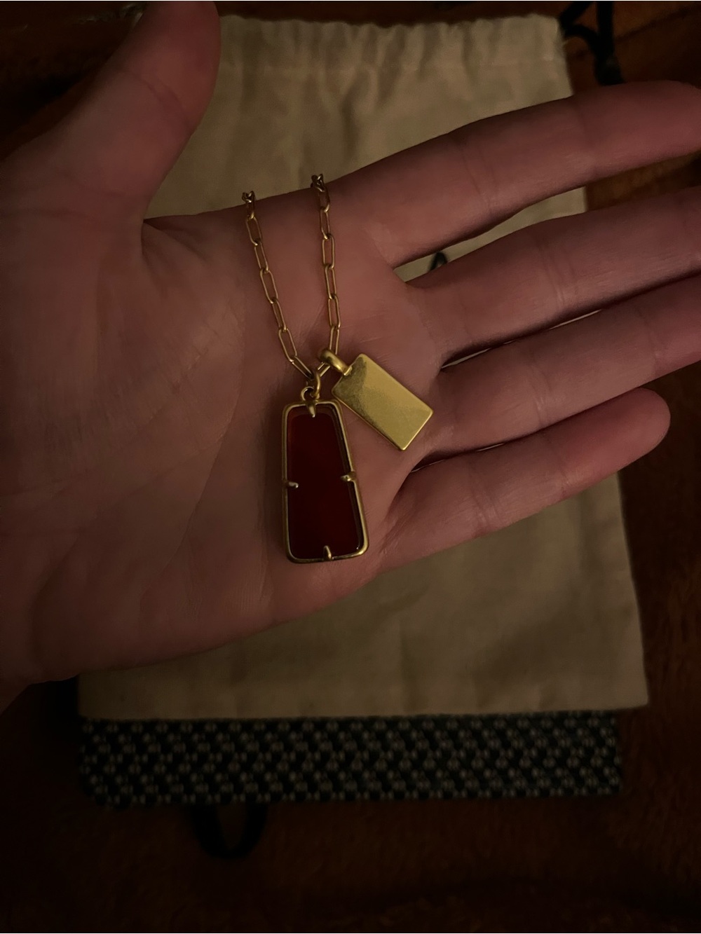 Madewell Stone Collection Carnelian Pendant Necklace - Picture 7 of 9